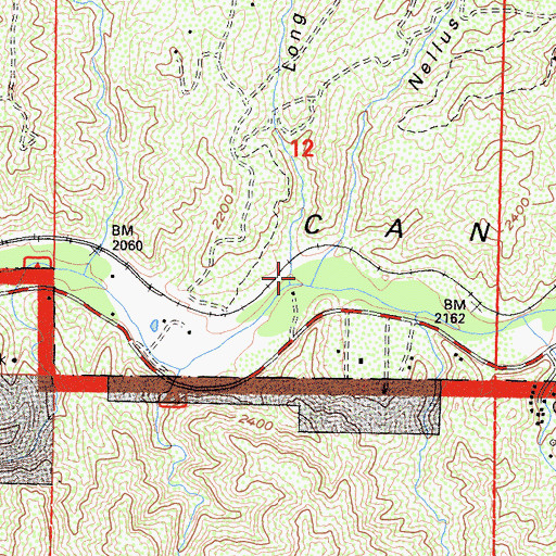 Topographic Map of Long Canyon, CA
