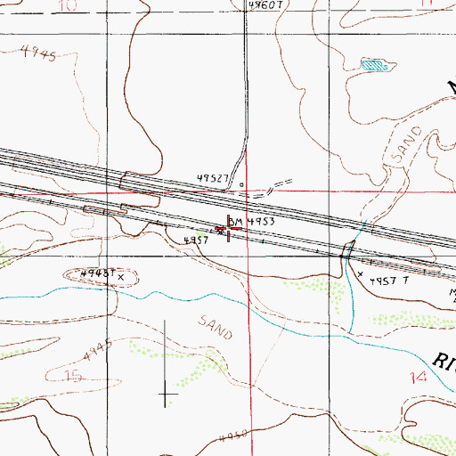 Topographic Map of Manila, AZ