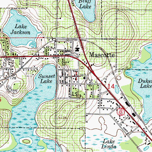 Topographic Map of Lighthouse of Hope Community Church, FL