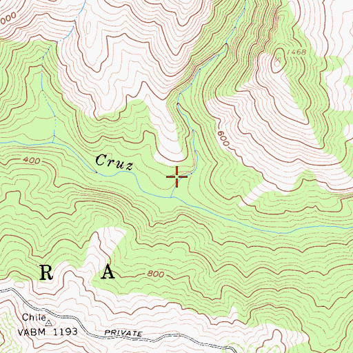 Topographic Map of Long Canyon, CA