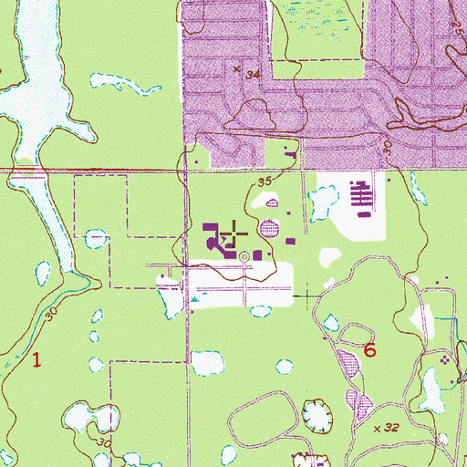 Topographic Map of Brevard Community College Melbourne Campus Auditorium, FL