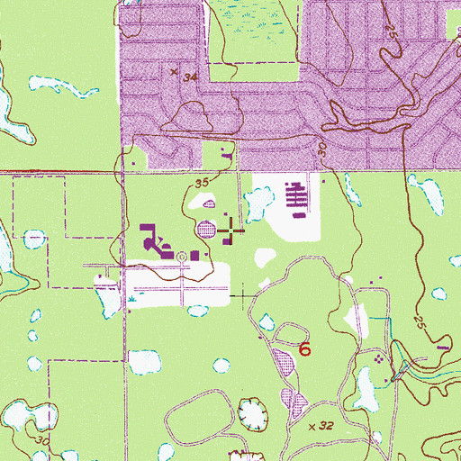 Topographic Map of Brevard Community College Melbourne Campus Criminal Justice Center, FL