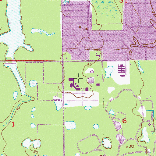 Topographic Map of Brevard Community College Melbourne Campus Melissa Prevatt Pavilion, FL