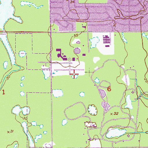 Topographic Map of Brevard Community College Melbourne Campus Montessori Child Development Center, FL