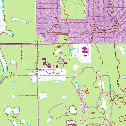 Topographic Map of Brevard Community College Melbourne Campus Multipurpose Facility, FL