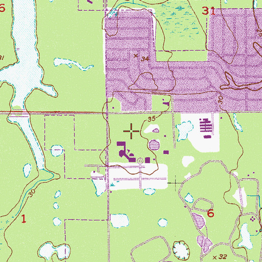 Topographic Map of Brevard Community College Melbourne Campus Parrish Student Center, FL