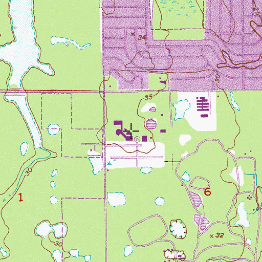 Topographic Map of Brevard Community College Melbourne Campus Science Building, FL