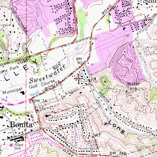 Topographic Map of Long Canyon, CA