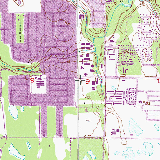 Topographic Map of Florida Institute of Technology F W Olin Life Sciences Building, FL