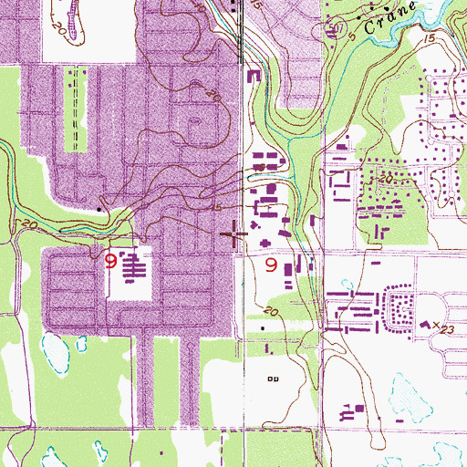 Topographic Map of Florida Institute of Technology Holzer Health Center, FL