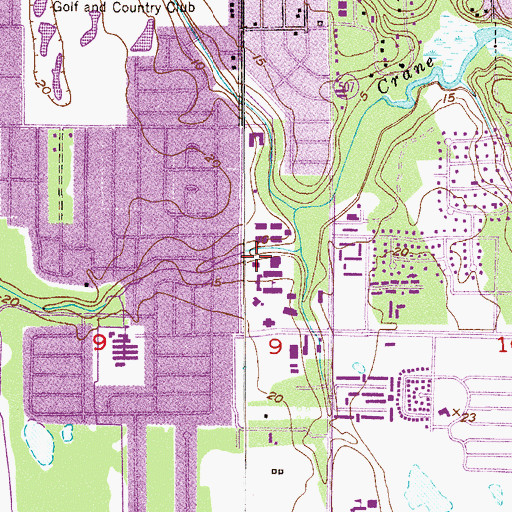 Topographic Map of Florida Institute of Technology Keuper Administration Building, FL