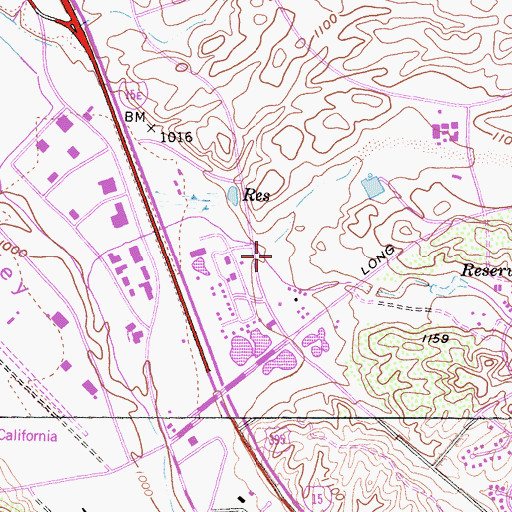Topographic Map of Long Canyon, CA