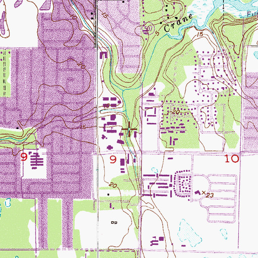 Topographic Map of Florida Institute of Technology Shephard Building, FL