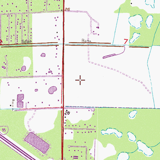 Topographic Map of Brevard County Library System West Melbourne Public Library, FL