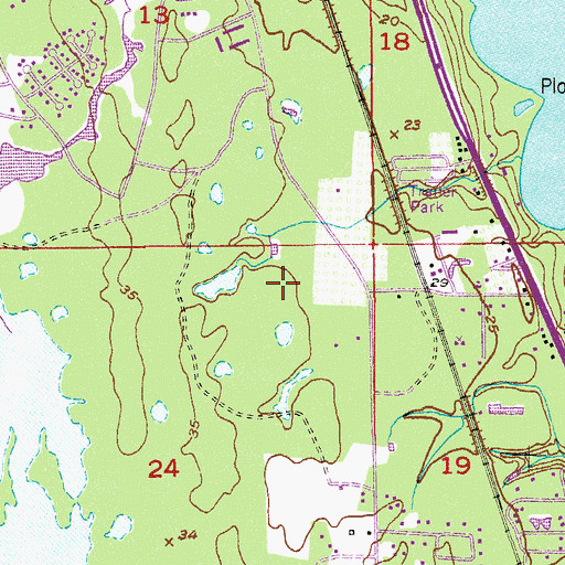 Topographic Map of Brevard County Public Library System Suntree - Viera Public Library, FL