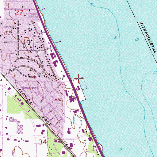 Topographic Map of Intracoastal Marina, FL