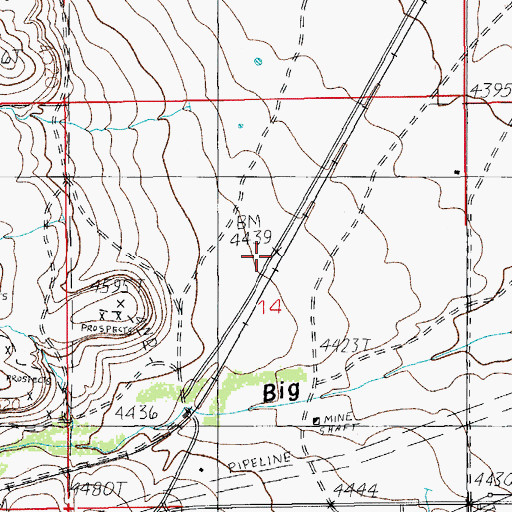 Topographic Map of Manzoro, AZ