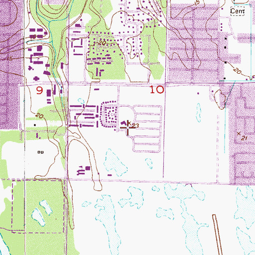 Topographic Map of Lakewood Village Mobile Home Community, FL