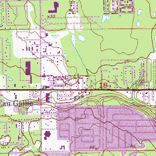 Topographic Map of Happy Acres Mobile Home Park, FL