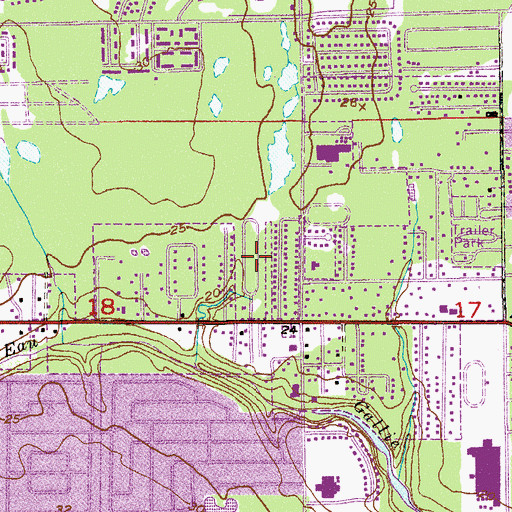 Topographic Map of Lantern Village Mobile Home Park, FL