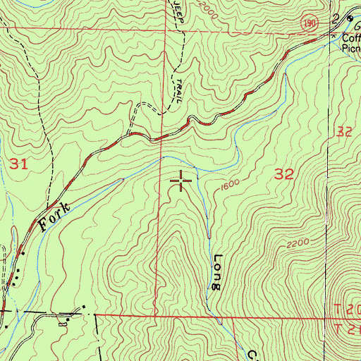 Topographic Map of Long Canyon, CA