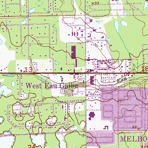 Topographic Map of Beacon Baptist Church, FL