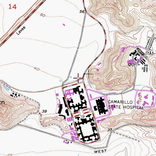 Topographic Map of Long Grade Canyon, CA