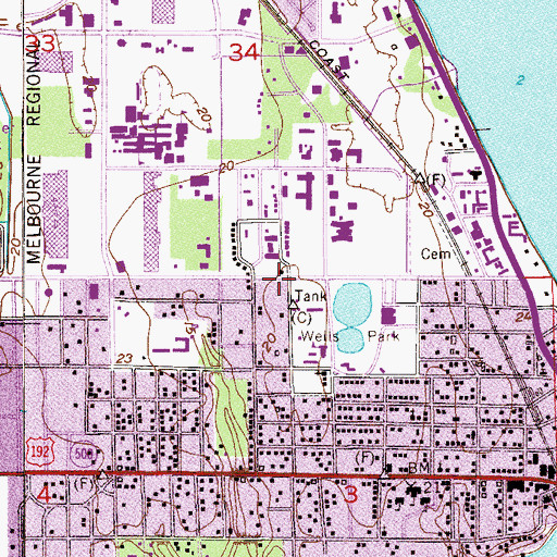 Topographic Map of Church of God, FL