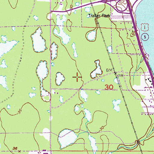 Topographic Map of Faith Fellowship Church, FL