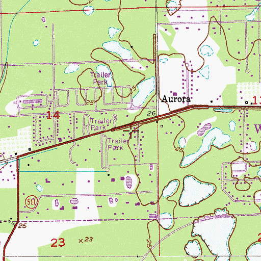Topographic Map of Harbor City Church of the Nazarene, FL