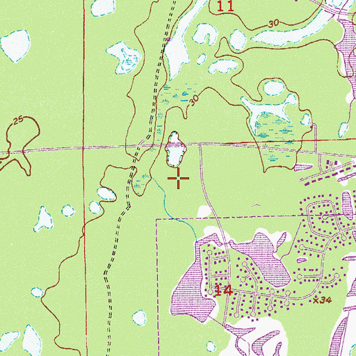 Topographic Map of Hope Episcopal Church, FL