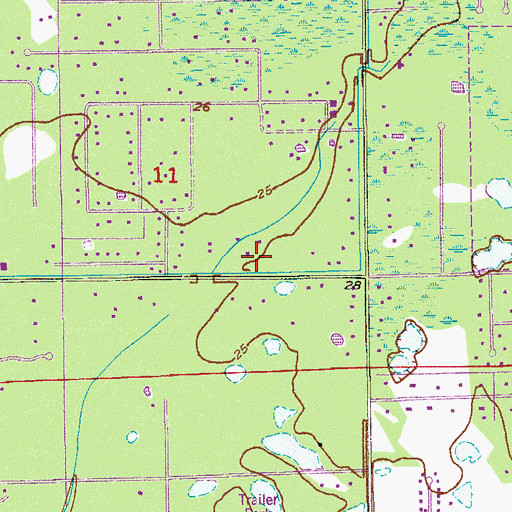 Topographic Map of Lakecrest Community Baptist Church, FL