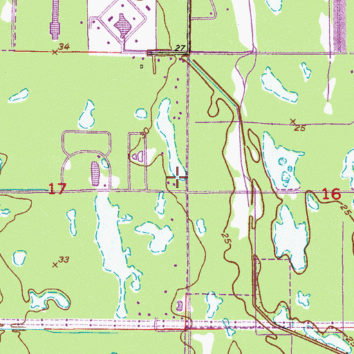 Topographic Map of Melbourne Spanish Seventh Day Adventist Church, FL