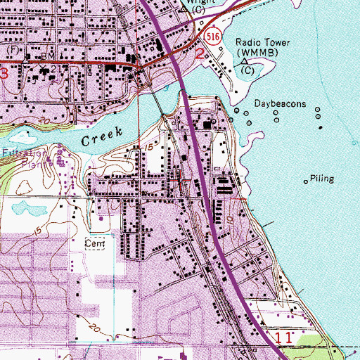 Topographic Map of Outreach Evangelistic Pentecostal Church, FL