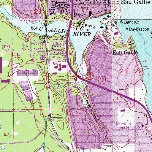 Topographic Map of Palmdale Presbyterian Church, FL