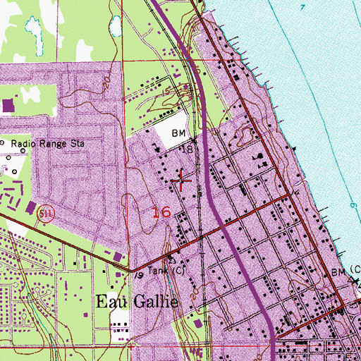 Topographic Map of Saint James Missionary Baptist Church, FL