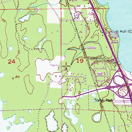 Topographic Map of Saint Katherine Greek Orthodox Church, FL