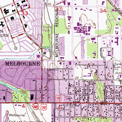 Topographic Map of Saint Paul Lutheran Church, FL