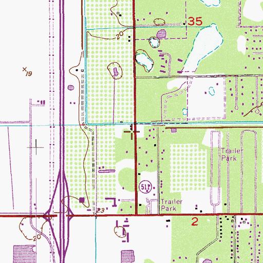 Topographic Map of Seventh Day Adventist Church, FL