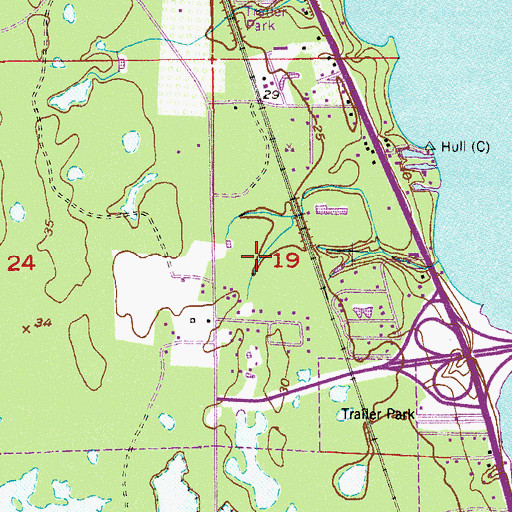 Topographic Map of Temple Beth Sholom, FL