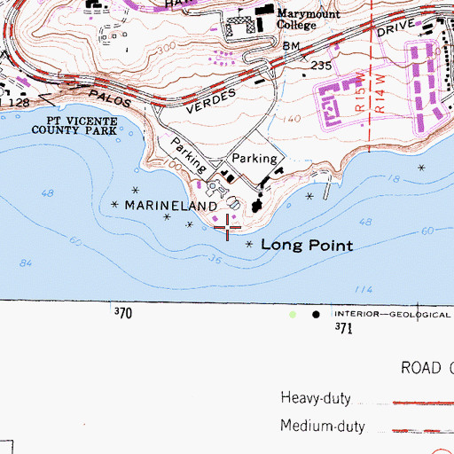 Topographic Map of Long Point, CA