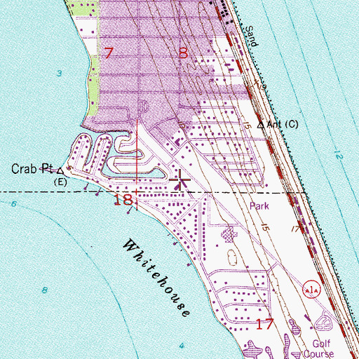Topographic Map of Saint Sebastians - by - the - Sea Episcopal Church, FL
