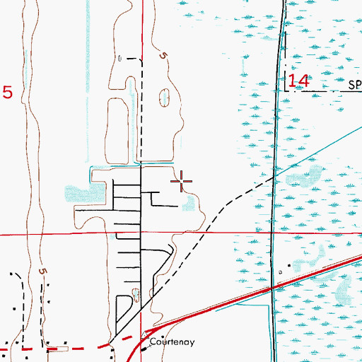 Topographic Map of Colony Park Mobile Home Village, FL