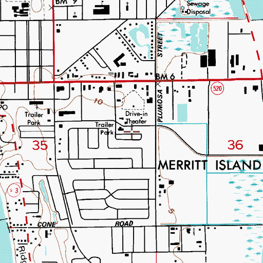 Topographic Map of Imperial Trailer Court, FL