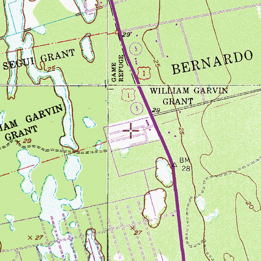 Topographic Map of Pinewood Mobile Village, FL
