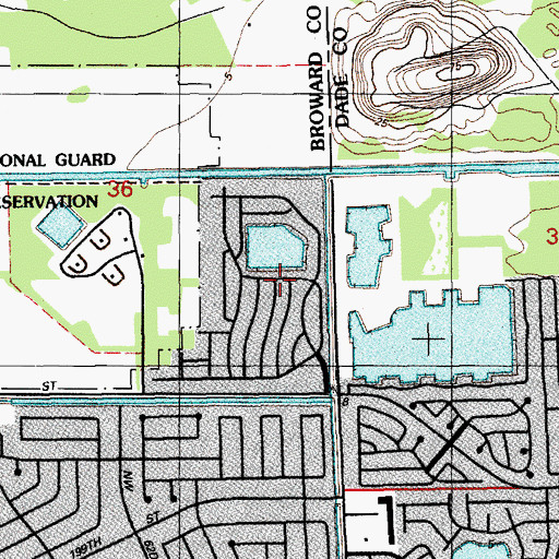 Topographic Map of Haven Lake Estates Mobile Home Park, FL