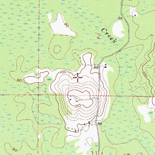 Topographic Map of Jefferson Correctional Institution Library, FL