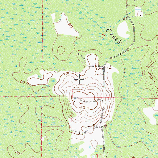 Topographic Map of Jefferson Correctional Institution, FL