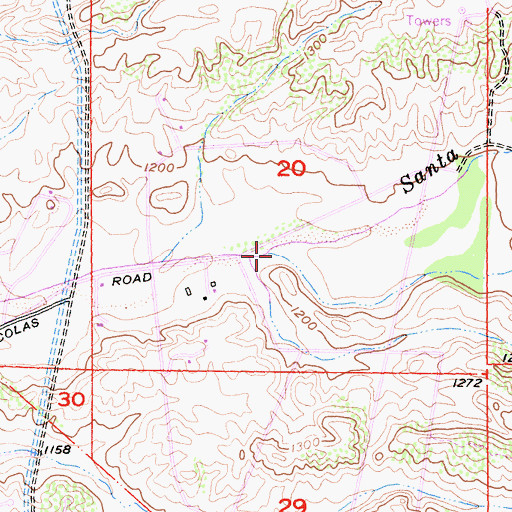 Topographic Map of Long Valley, CA