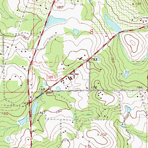 Topographic Map of Elizabeth Missionary Baptist Church, FL